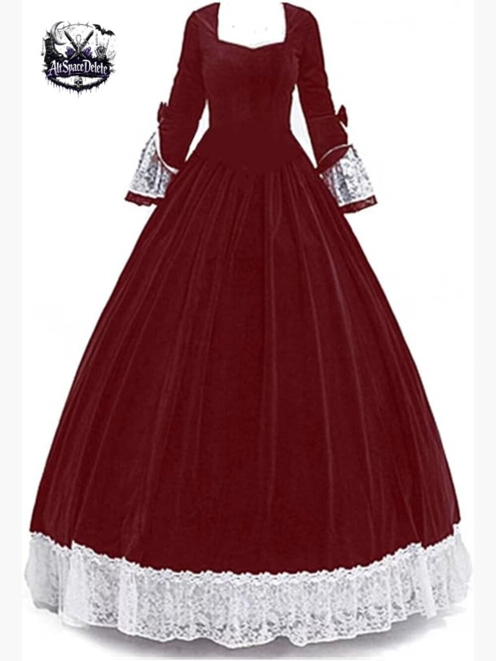 18th Century Rococo Dress Gothic Victorian Marie Antoinette Costume Velvet